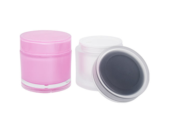 Customized Acrylic Skincare Cosmetic Cream Jars Container Od 90mm