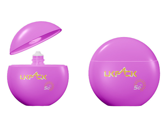 30ml 50ml Sunscreen Liquid Round Semicircle Fat HDPE Bottle