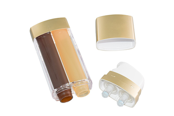 UKA72 PP Pump AS Bottle Airless Double Tube Square Bottle 15ml 15ml For Face Care ​