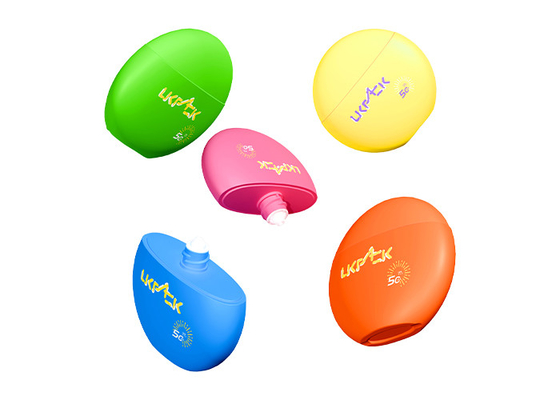 30ml 50ml Sunscreen Liquid Round Semicircle Fat HDPE Bottle